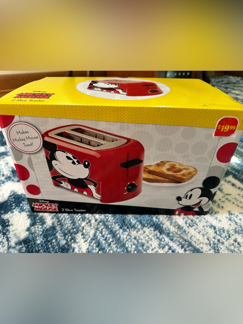 Disney Mickey Mouse 2-Slice Toaster- NIB
